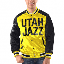 Utah Jazz - Full-Snap Varsity Satin NBA Kurtka
