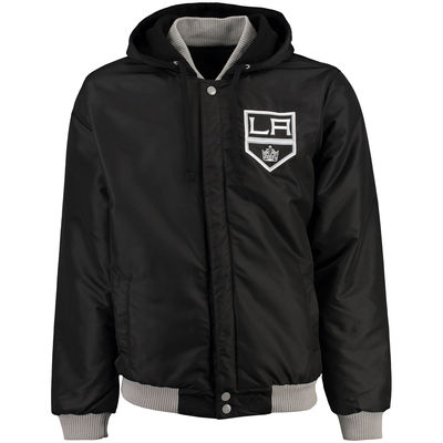 Los Angeles Kings Youth - Fleece-Nylon Reversible V NHL Jacket