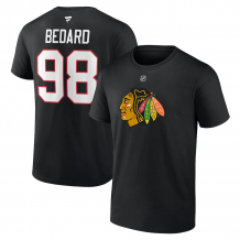 Chicago Blackhawks - Connor Bedard Black NHL T-Shirt