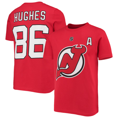 New Jersey Devils Dziecia - Jack Hughes Alt Captain NHL Koszułka