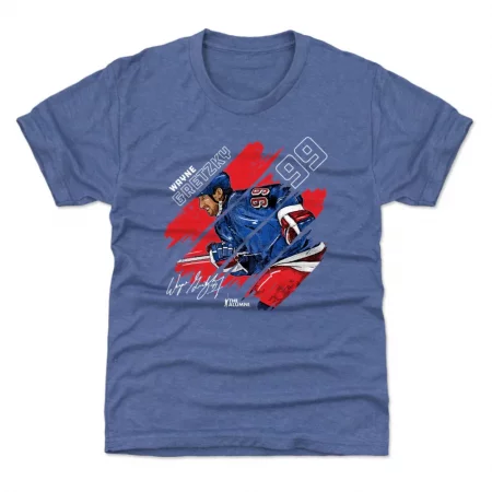 New York Rangers Detské - Wayne Gretzky Stripes Blue NHL Tričko