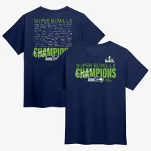 Seattle Seahawks - Super Bowl LX Signing Roster NFL T-Shirt