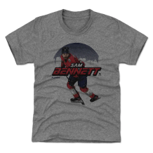 Florida Panthers Youth - Sam Bennett Skyline Gray NHL T-Shirt