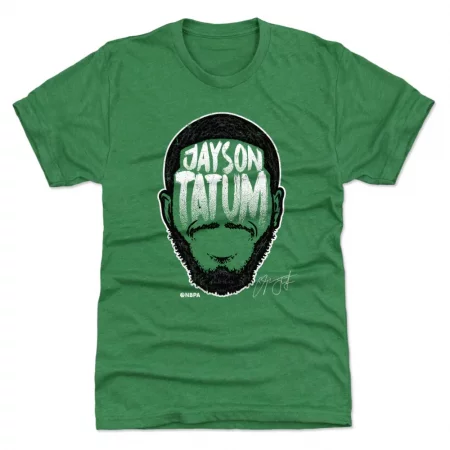 Boston Celtics - Jayson Tatum Player Silhouette Green NBA T-Shirt