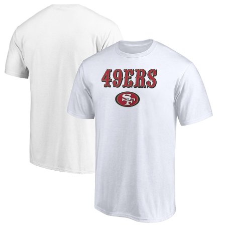 San Francisco 49ers - Team Lockup White NFL T-Shirt