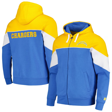 Los Angeles Chargers - Starter Running Full-zip NFL Mikina s kapucí
