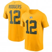 Green Bay Packers - Aaron Rodgers Gold NFL T-Shirt
