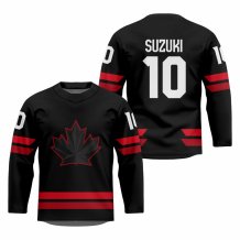 Kanada - Nick Suzuki 2026 Hockey Replica Fan Trikot Schwarz