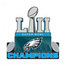 Philadelphia Eagles - Super Bowl LII Champions Logo NFL Abzeichen