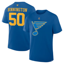 St. Louis Blues - Jordan Binnington 2025 Stack NHL T-Shirt