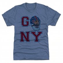New York Rangers - Henrik Lundqvist GO NY Blue NHL T-Shirt