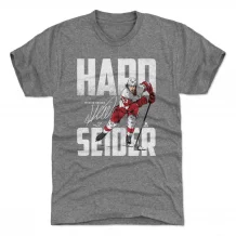 Detroit Red Wings - Moritz Seider Hard Gray NHL T-Shirt