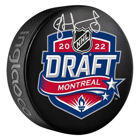 Montreal Canadiens - Juraj Slafkovsky Signierter 2022 Draft logo NHL Puck