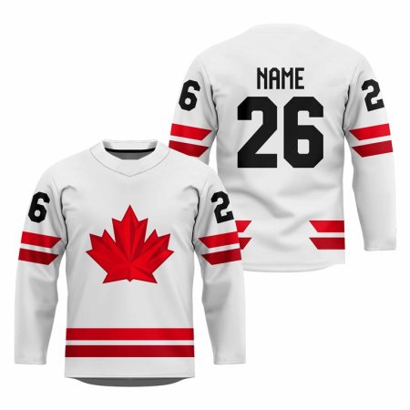 Kanada - 2026 Hockey Replica Fan Jersey Biały/Własne imię i numer