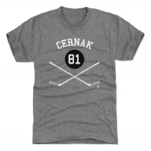 Tampa Bay Lightning - Erik Cernak Sticks Gray NHL T-Shirt