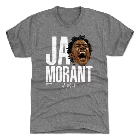 Memphis Grizzlies - Ja Morant Stacked Gray NBA Tričko