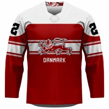 Dania - 2022 Hockey Replica Fan Jersey/Własne imię i numer