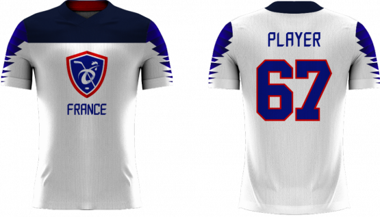 Frankreich Kinder - 2018 Sublimated Fan T-Shirt mit Namen und Nummer