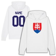Slovensko Team Hockey White Mikina s kapucí/Vlastní jméno a číslo