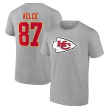 Kansas City Chiefs - Travis Kelce Icon Gray NFL T-Shirt