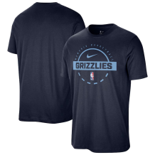 Memphis Grizzlies - 2025 Authentic Practice Navy NBA T-shirt
