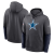 Dallas Cowboys - 2024 Sideline Club Pullover Charcoal NFL Mikina s kapucňou