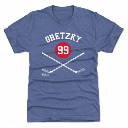 New York Rangers - Wayne Gretzky Sticks Blue NHL T-Shirt