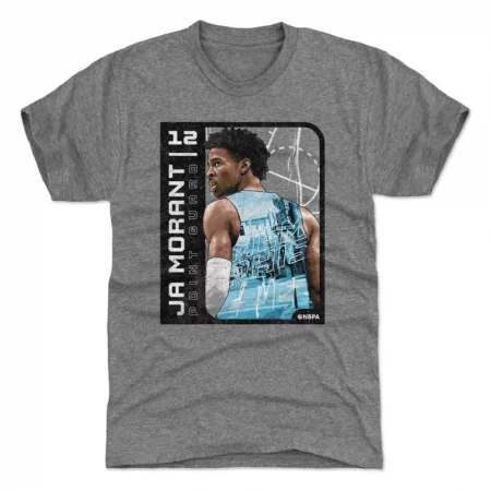 Memphis Grizzlies - Ja Morant Card Gray NBA T-Shirt