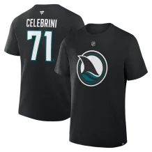 San Jose Sharks - Macklin Celebrini Black NHL T-Shirt
