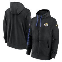 Los Angeles Rams - 2024 Nike Sideline Club Full-zip NFL Mikina s kapucí