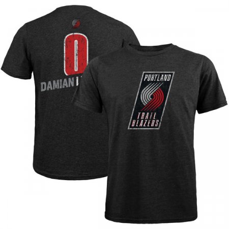 Portland TrailBlazers - Damian Lillard Threads Tri-Blend NBA T-shirt