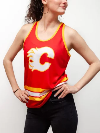 Calgary Flames Damskie - Racerback Hockey NHL Bezrękawnik