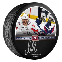 Washington Capitals - Alex Ovechkin 895th Goal Podepsaný NHL Puk
