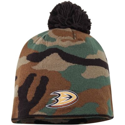 Anaheim Ducks - Camo Cuffless NHL Knit Čiapka