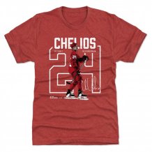 Detroit Red Wings - Chris Chelios Outline Red NHL T-Shirt