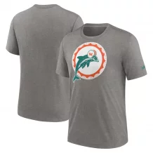 Miami Dolphins - Rewind Logo Charcoal NFL T-Shirt