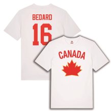 Kanada - Connor Bedard White Hockey Koszulka