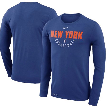 New York Knicks - Practice Performance NBA T-shirt mit einem langen Ärmel