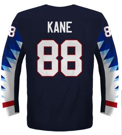 USA - Patrick Kane 2018 MS v Hokeji Replica Fan Dres