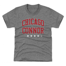 Chicago Blackhawks Youth - Connor Bedard Athletic Font Gray NHL T-Shirt