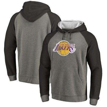 Los Angeles Lakers - Distressed Logo Tri-Blend NBA Hooded