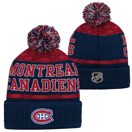 Montreal Canadiens Youth - Puck Pattern NHL Knit Hat