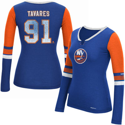 New York Islanders Dámské - John Tavares Edge NHL Tričko s dlouhým rukávem