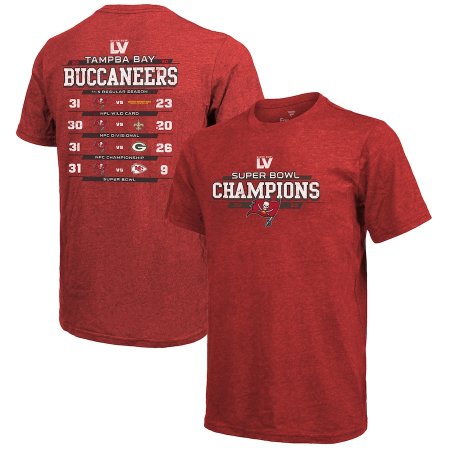Tampa Bay Buccaneers - Super Bowl LV Champions Schedule NFL T-Shirt