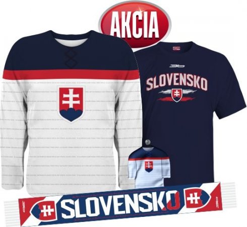 Slovakia - Action 1 - Jersey + T-shirt + Scarf + Minijersey Fan Set