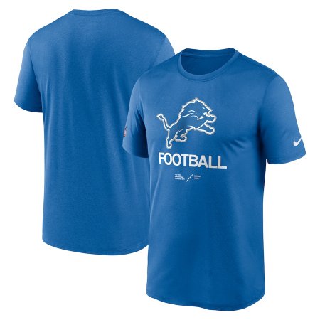 Detroit Lions - Infographic Blue NFL T-Shirt