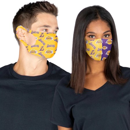 Los Angeles Lakers - Colorblock 2-pack NBA face mask