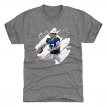 Buffalo Bills - Josh Allen Stripes Gray NFL T-Shirt