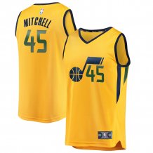 Utah Jazz  - Donovan Mitchell Fast Break Replica Gold NBA Jersey