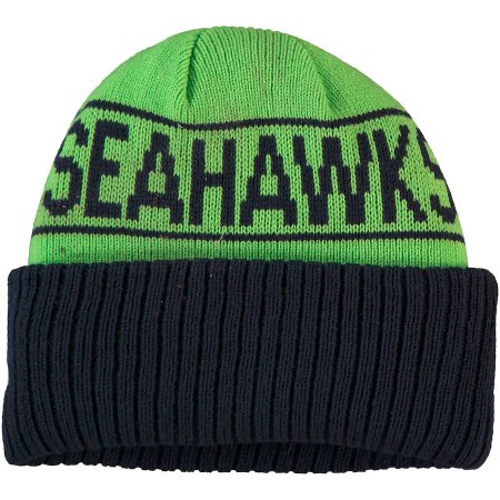 Seattle Seahawks - Reversible Neon NFL Knit hat